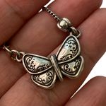 Brighton  Mariposa Silver Plated Butterfly Accent Lobster Claw Anklet Bracelet Photo 4