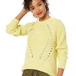 Lucky Brand 🍀🍀Yellow Chunky Crew Neck Sweater Photo 1