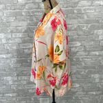 Havana Jacks Cafe Floral Button Down Shirt Pink Size 2X Photo 1