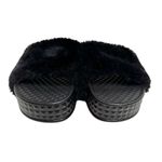 Dirty Laundry  Slide Shoes Size 9 Black Open Toe Sonny Fur Sandals Photo 5