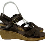 Timberland EarthKeepers Womens Brown Leather Open Toe Wedge Sandal - Size 7 & 38 Photo 0