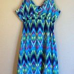 Bright Watercolor Summer Tank Sleeveless Dress Tennis Active Travel Size Large Photo 0