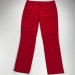 Talbots High Waist Straight Leg Corduroy Jeans Pants Cherry Red Size 14 Photo 3