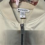 Athleta NWT  SATEEN BOMBER jacket Bone cream size M Photo 3