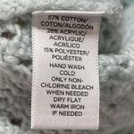 Loft Open Knit Sweater Ice Blue Green Crew Neck Size S Small Photo 5