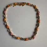 Anthropologie Pink and Orange Beaded Anklet Set Photo 2