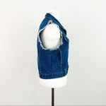 Vintage Distressed Denim Vest | Size S Blue Photo 6