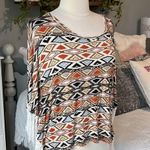 Romeo + Juliet Couture  Top Aztec Tribal Earthy Hippie Tassel Shirt Womens Medium Photo 0