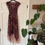 Ulla Johnson Aurelie Dress Bordeaux Purple SILK Metallic Handkerchief Hem Size 4 Photo 12