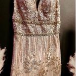 Jovani Designer Rose Gold Formal Sequined Dress NWT Photo 0