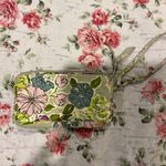 Vera Bradley Quilted Watercolor Floral Wristlet Wallet Grey Purple Pink Photo 8