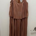 Halston Heritage Tiered Pleated Chiffon Dress Photo 1