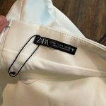 ZARA  white strapless cinched midi dress Photo 4