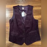J.Jill NEW purple VELVETY VEST SZ medium 18% SILK NWT RET $74.99 Photo 1