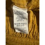 Free People Mustard Peasant Blouse Top – Boho Textured Gauze – Size L Photo 7