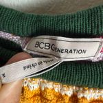 BCBGeneration Multicolor Chevron Stripe Crochet Knit One Shoulder Crop Top M Photo 4