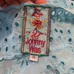 Johnny Was  Aqua Blue‎ Embroidered Eyelet Tank Tunic Size M Boho Resort Wear Photo 7