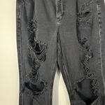 American Eagle Distressed High Rise Booty Rip Mom Jeans Relaxed Fit 14 Reg Photo 1