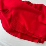 Aritzia Red Satin Flowy Strapless Top Photo 0