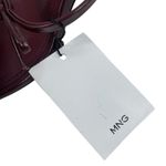 Mango MNG Morla Double Bow Strap Heeled Sandal Burgundy Size 37/ 6.5 Photo 10