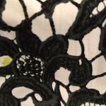 Oscar de la Renta  Black and Green Floral Midi Dress Photo 9