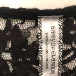 Black lace blouse top shirt flare bell sleeves button front Size M #goth #whimsygoth Measurement in pics Size M Photo 2