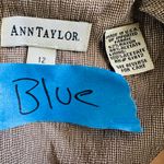 Ann Taylor  Women's Size 12 Brown and Beige Sheath Dress with Attached Jacket, Knee Lengthwise  Photo 2