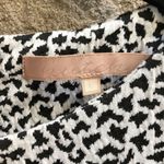 Hutch Anthropologie  Textured Fit &  Flare Dress White Black Print Large Photo 5