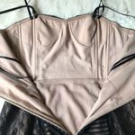 BCBGMAXAZRIA Strapless Bodycon Cocktail Dress Mini Corset Striped Black Size 6 Photo 7