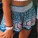 Angie Patterned Flowy Shorts Photo 0