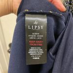 Lipsy London  Navy Blue & Gold Lace Bodycon Evening Gown 4 Photo 8