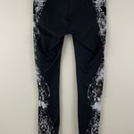 Alo Yoga Black White Dark Krystal Graphic High Waisted Airbrush Workout Leggings Photo 6