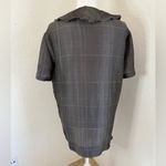 Piazza Sempione  Italy Gray Ramie Silk Ruffle Bow Blouse Size 42.‎ Large. Photo 2