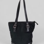 Coach Vintage Black canvas & leather tote Photo 1