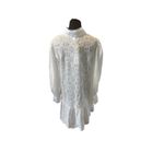 AOFUR white eyelet lace blouse size large, NWT Photo 1
