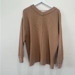 Aerie  Wonder Texture Oversized V-Neck Knit Pullover Sweater Size Medium Photo 5