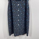 Robbie Bee Vintage Petite 100% Silk Shirt Dress 10P Polka Dot Belted Black Blue Photo 4
