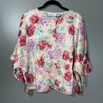 J.O. Intimates Women's Vintage Satin Pink Floral Sleep Shirt Photo 0