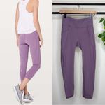 Lululemon Time To Sweat Crop *23" Smoked Mulberry Full-On Luxtreme size 4 W6AQZS Photo 1
