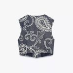 ZARA Embroidered Cropped Vest Top Photo 5