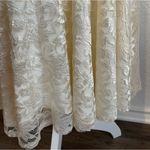 Vintage 1980s Ivory Lace Dress Princess Formal Peasant Cottage Wedding Satin White Size 8 Photo 10