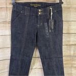 Boom Boom Jeans Boom Boom dark denim bootcut jeans gold stitching and trim juniors Size 7 Photo 1