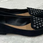 Tahari  Flats Esther Suede Grommet Detail studded Pointed Toe Black size 7.5 Photo 1