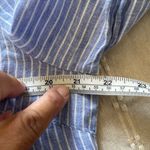 Nicole Miller Original  women’s button up nautical  100% linen striped shirt XL Photo 10