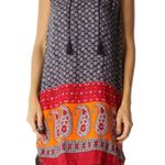 Beach Lunch Lounge Sun Dress S Geometric Paisley Handkerchief Print Tassel Tie Rayon Size S Photo 0