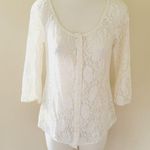 Lucky Brand  sheer lace button down size xs Photo 0