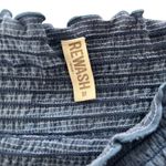 REWASH NWT,  Totally Tie Dye Smocked Ruffle-Trimmed Top Blue, Sz M Photo 10