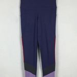 Vie Active Lulu Colorblock High Rise Full Leggings Small Purple Photo 2
