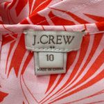 J.Crew Shirt Womens 10 Orange Floral Flower Tropical Office Casual Versatile Photo 6