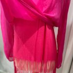LOLA Italian Pink Silk Fringe Top Photo 3